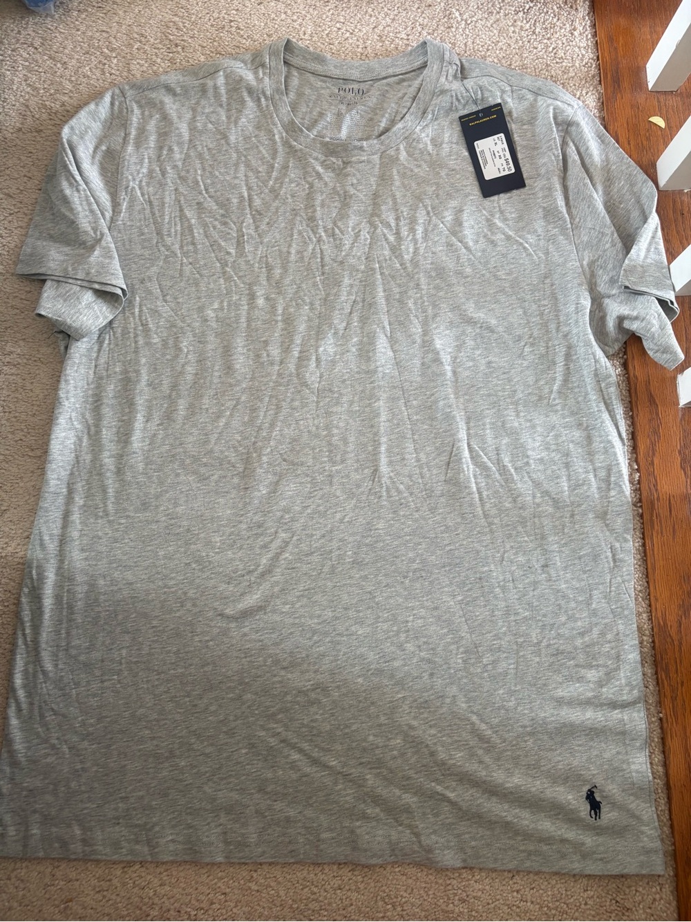 NEW Polo by Ralph Lauren Men's Heather Gray Crew Neck T-Shirt